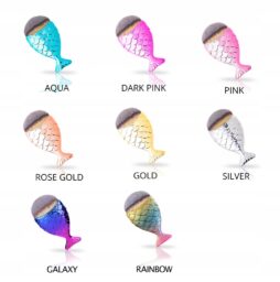 MM PĘDZEL DO PYŁU RYBKA SYRENKA rózne kolory