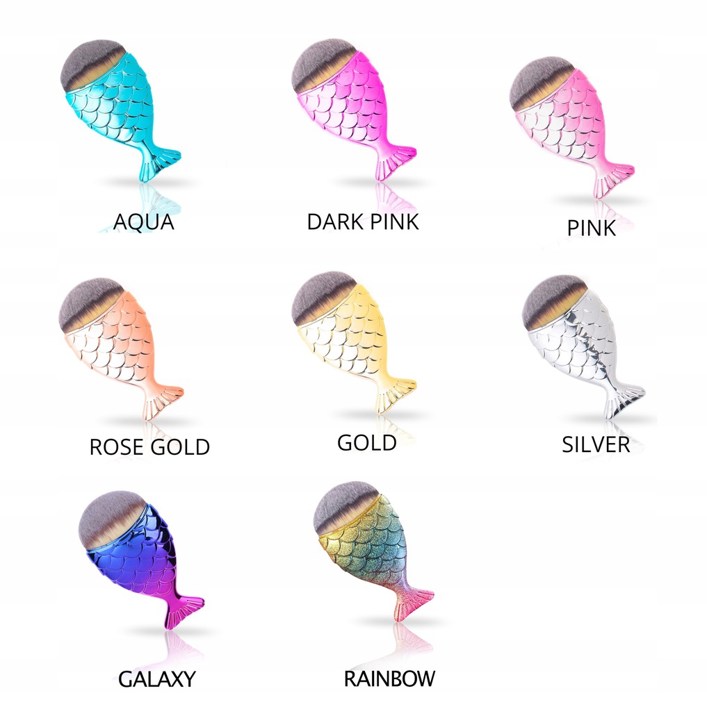 MM PĘDZEL DO PYŁU RYBKA SYRENKA rózne kolory