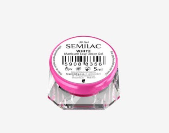 SEMILAC SEMI ART UV GEL 002 WHITE 5ml - obrazek 2