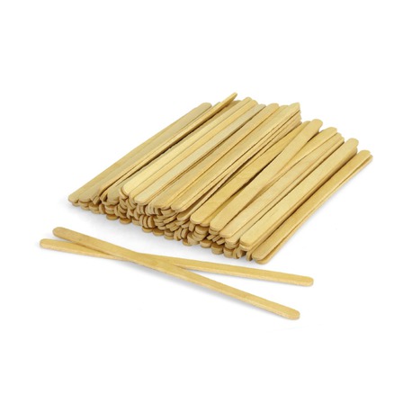 EKO SZPATUŁKI DREWNIANE DO TWARZY DŁUGIE 14cm x 0,5cm 100szt - obrazek 2