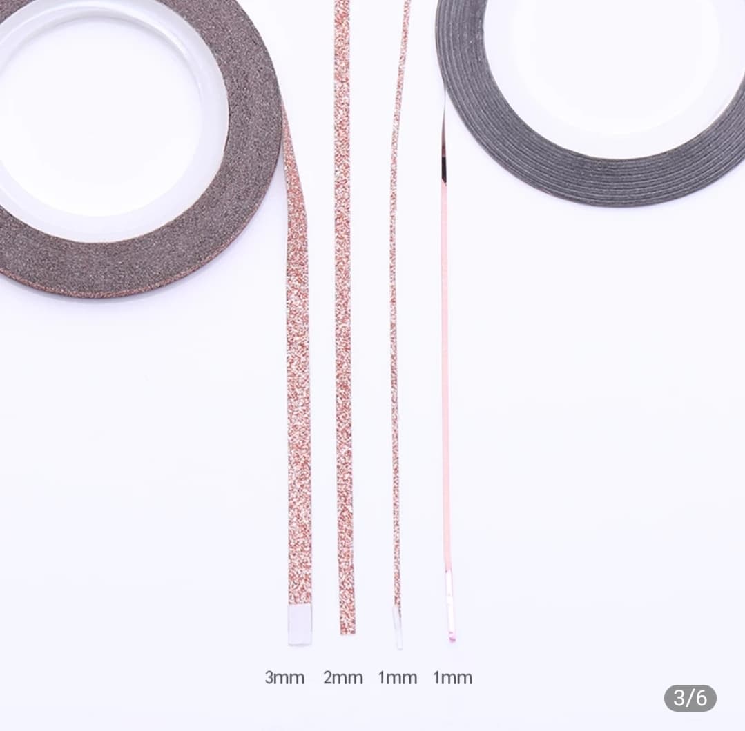 TASIEMKI TAŚMY I NITKI DO ZDOBIENIA PAZNOKCI- NIEBIESKA 1 mm szerokości - obrazek 2