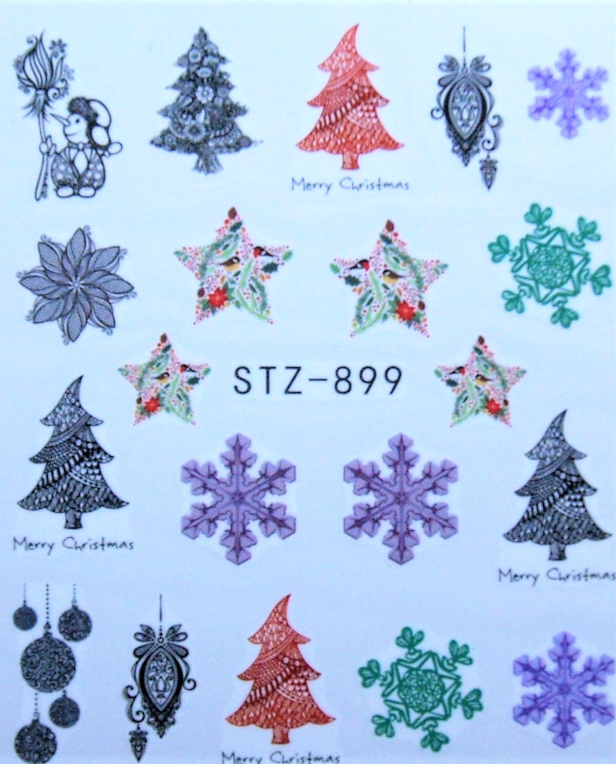 Naklejki świąteczne- gwiazdki, gwiazdy, renifery, choinki i Mikołaje - kolorowe