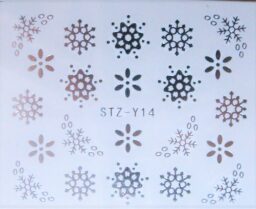 Naklejki świąteczne- gwiazdki, gwiazdy, renifery, choinki i Mikołaje – srebrny