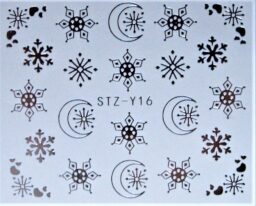 Naklejki świąteczne- gwiazdki, gwiazdy, renifery, choinki i Mikołaje – srebrny