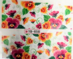 Naklejki – wodne, kolorowe kwiaty, folklor