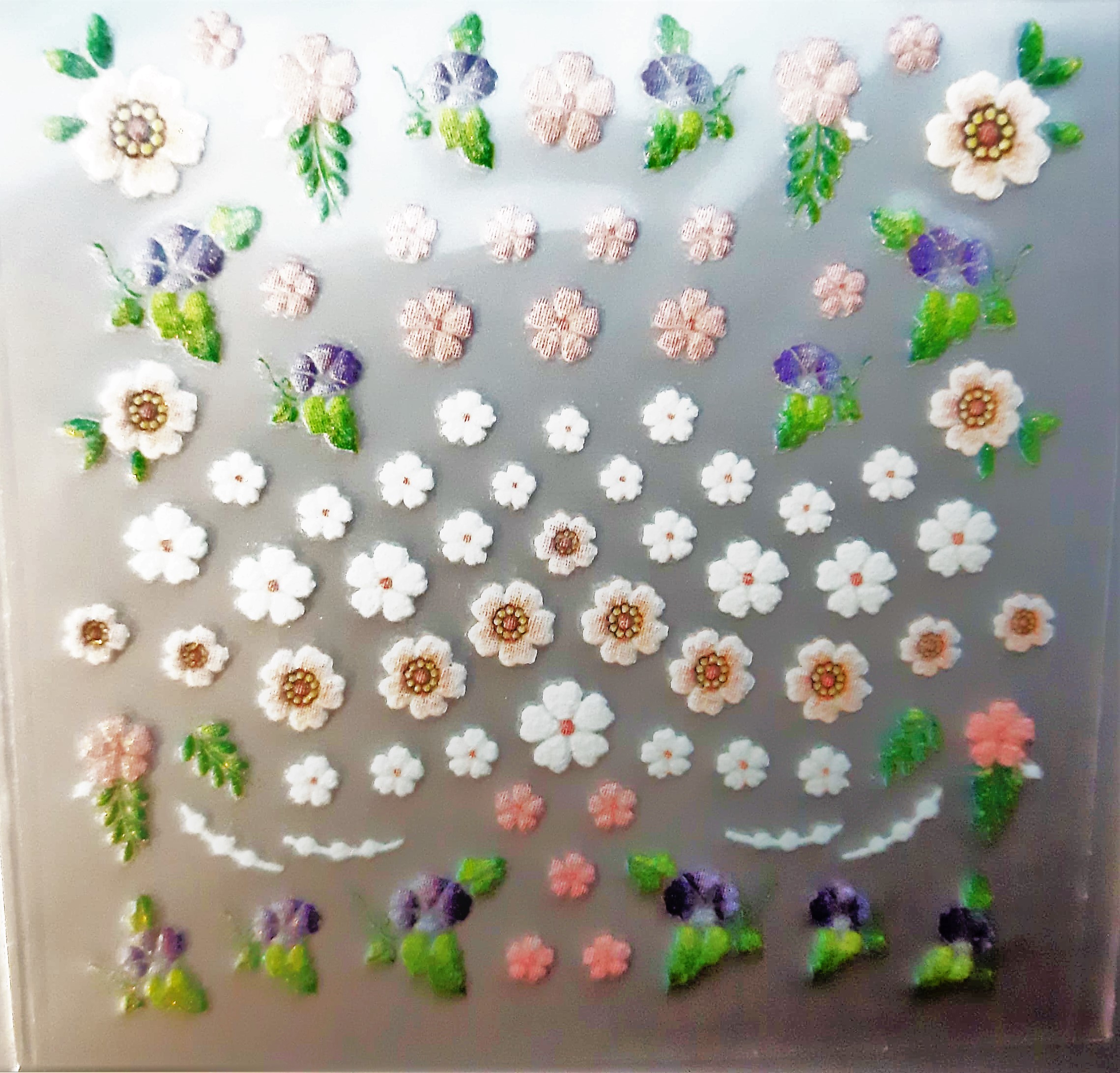 Naklejki - kolorowe, romantyczne kwiatki