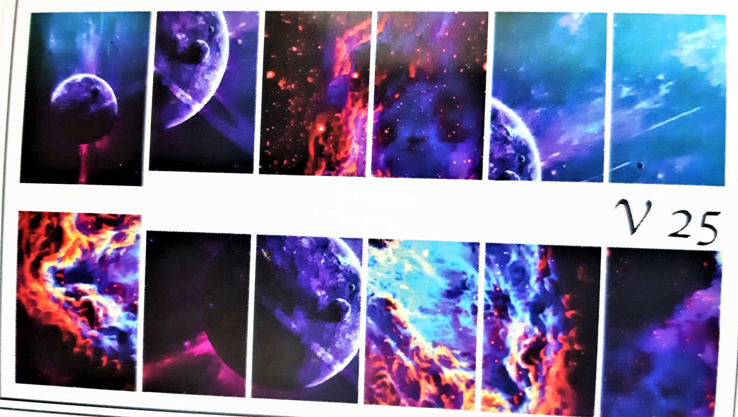 Naklejki - wodne, kolorowe, abstrakcyjne, kosmiczne