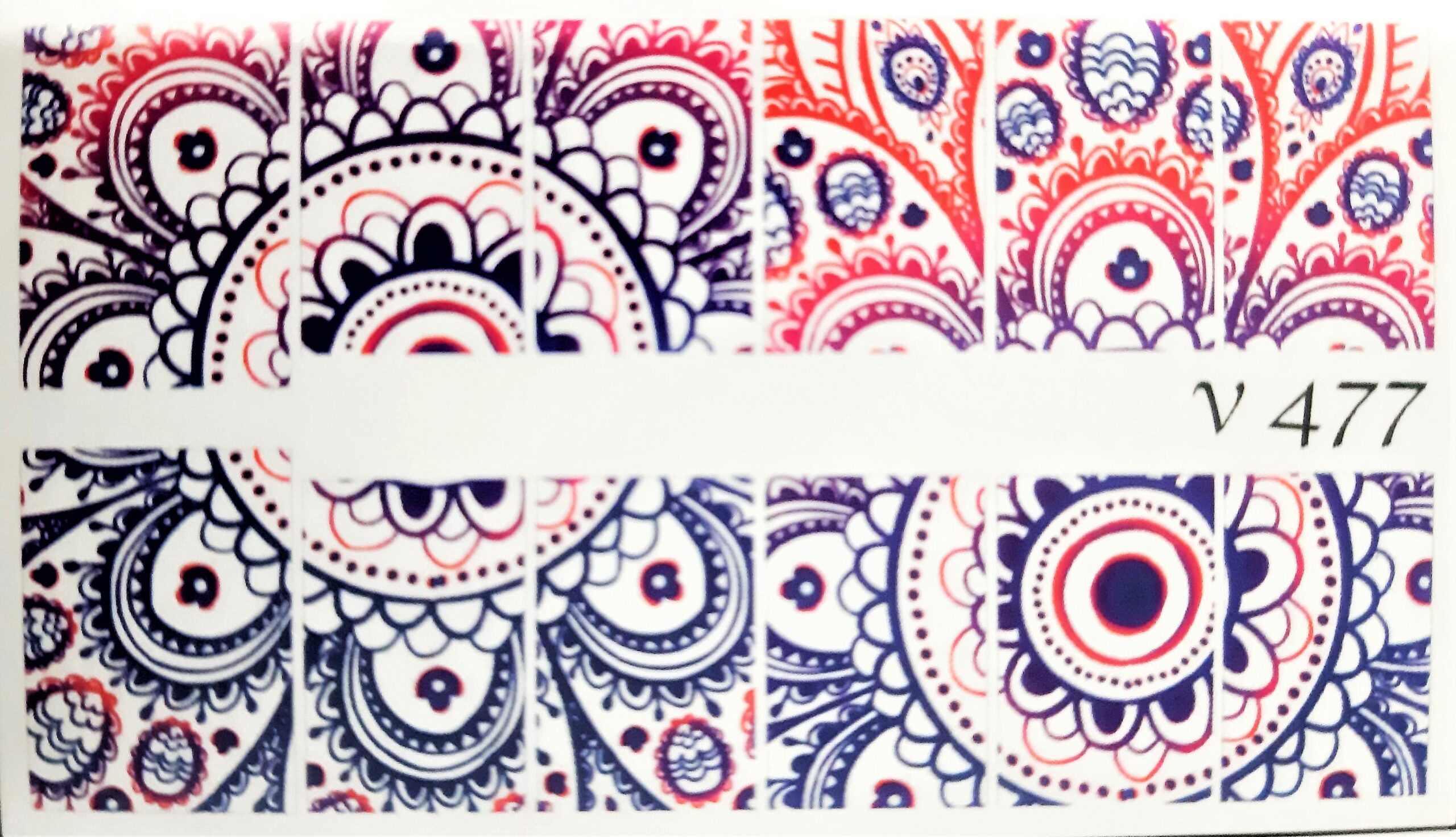 Naklejki - wodne, kolorowe, koronka, abstrakcyjne