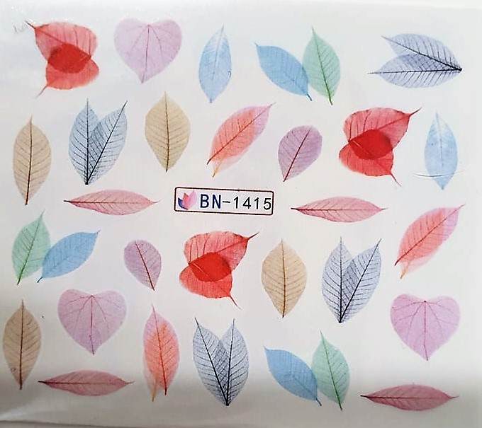 Naklejki - wodne, liście, jesień, akwarele