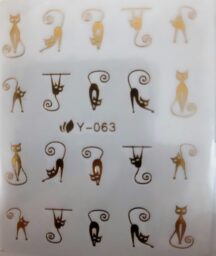 Naklejki – wodne, koty, dzikie zwierzęta, lwy, lamparty, tygrysy i węże złote