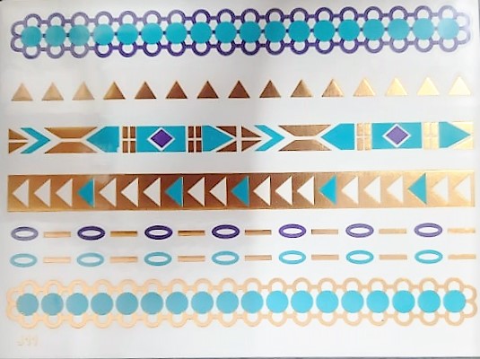 Blink METALLIC TEMPORART TATTOOS- TATUAŻ METALICZNY WODOODPORNY zmywalny j11