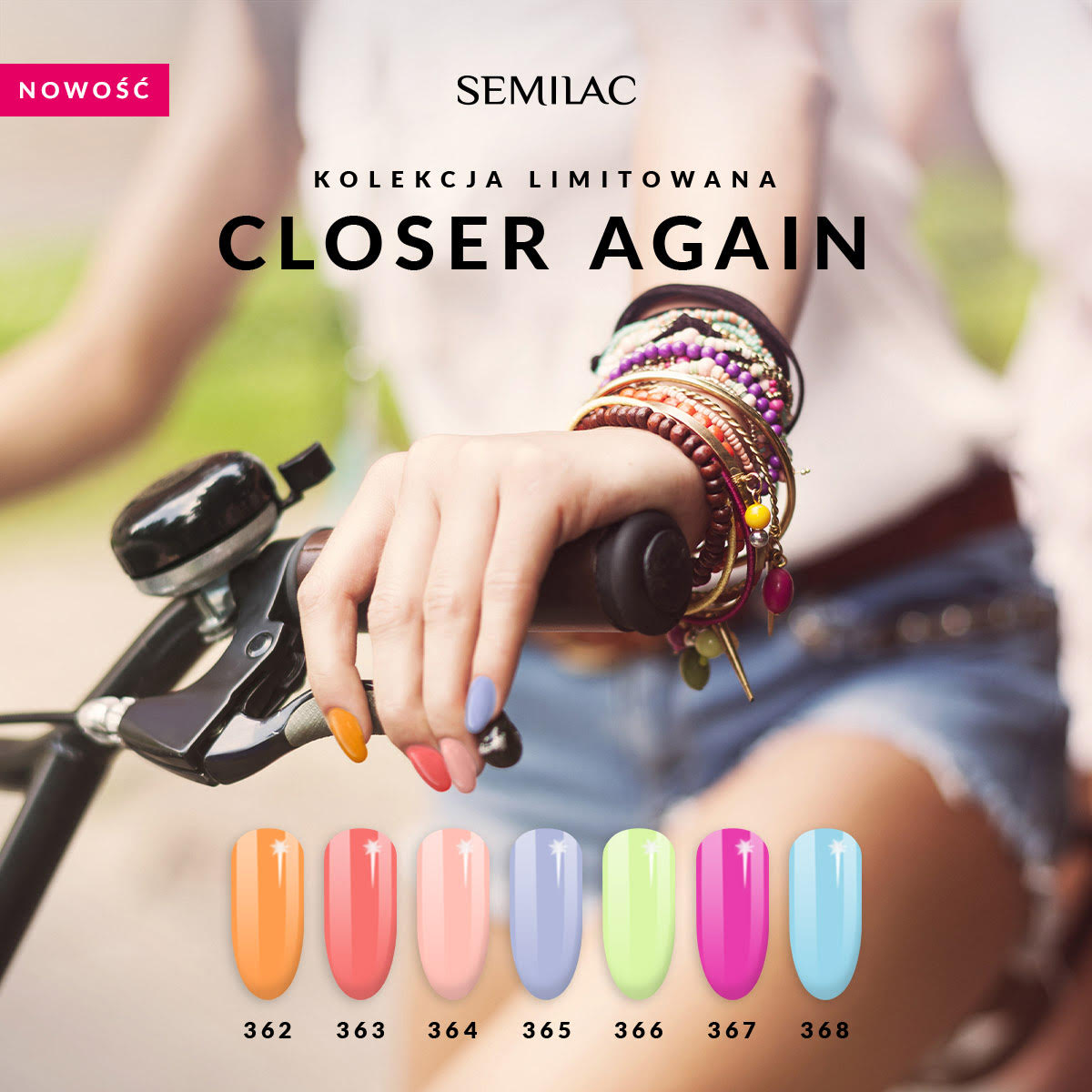 SEMILAC LAKIER HYBRYDOWY 7ml 364 RIDE WITH ME CLOSER AGAIN - obrazek 3