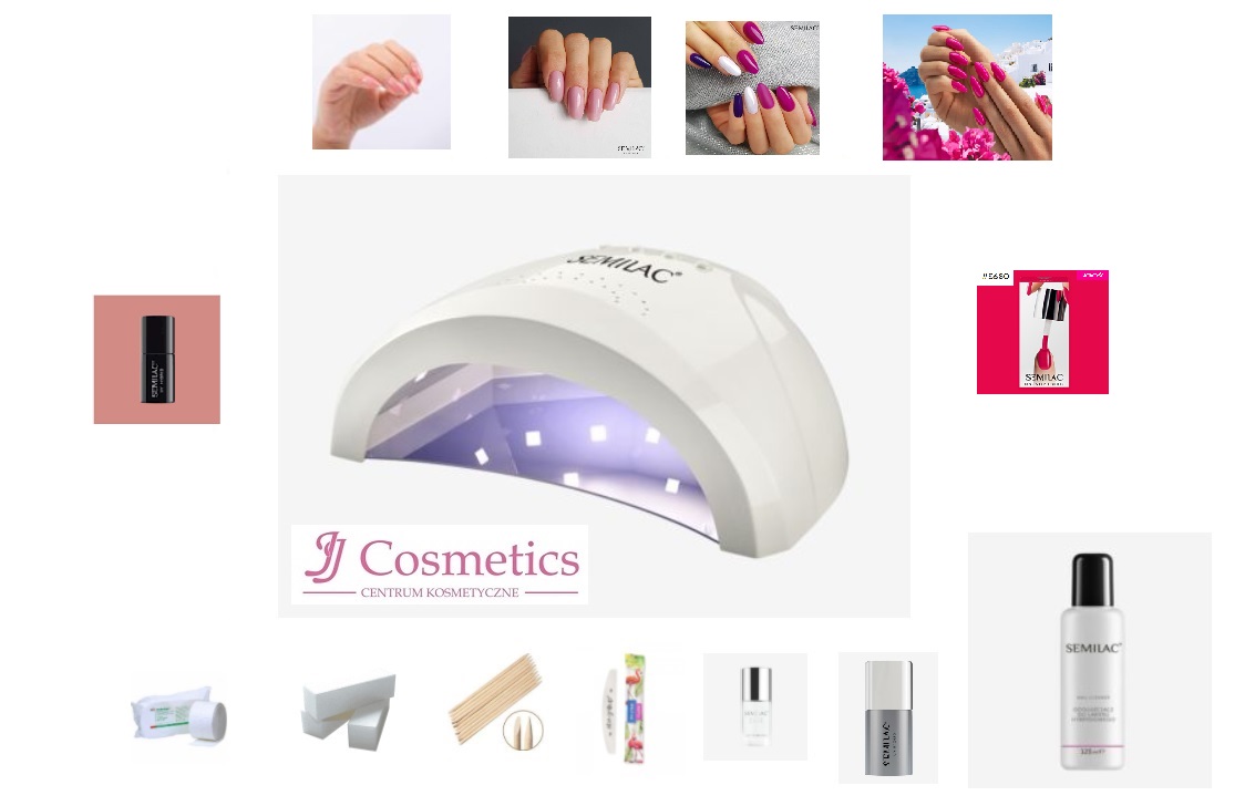 ZESTAW do Manicure Semilac z Extend 5w1 801 soft beige i S680 ONE STEP HYBRID MAGENTA