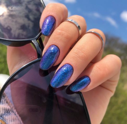 SEMILAC LAKIER HYB TOP NO WIPE 7ml T18 SPARKLING BLUE - obrazek 6