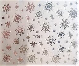 Naklejki świąteczne- gwiazdki, gwiazdy, renifery, choinki i Mikołaje – srebrne