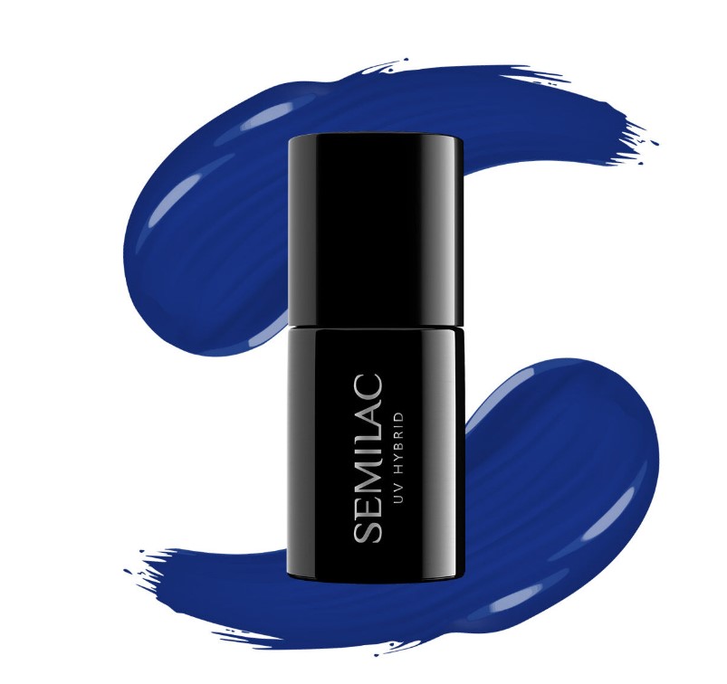 SEMILAC LAKIER HYBRYDOWY 7ml 308 FESTIVE BLUE - obrazek 6