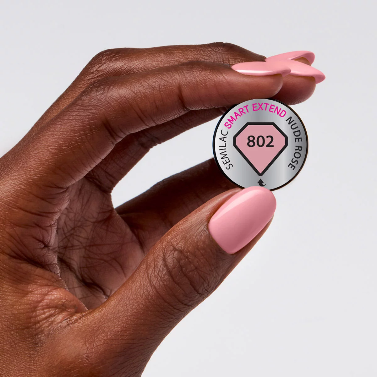 SEMILAC LAKIER HYBRYDOWY SMART EXTEND 802 NUDE ROSE 7ml 8in1 - obrazek 2