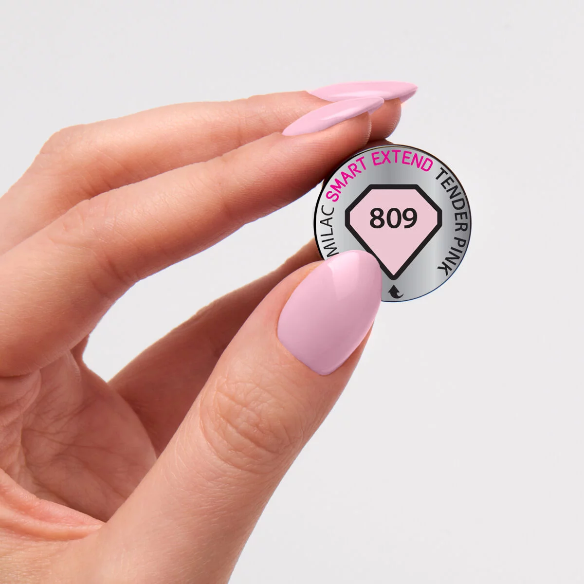 SEMILAC LAKIER HYBRYDOWY SMART EXTEND 809 TENDER PINK 7ml 8in1 TENDER PINK - obrazek 2