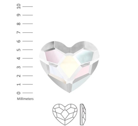 BIŻUTERIA NA PAZNOKCIE SWAROVSKI SERCE AB mieniące się - obrazek 3