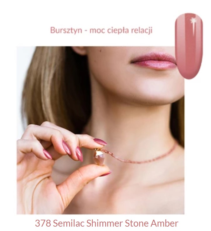 SEMILAC LAKIER HYBRYDOWY 7ml 378 SHIMMER STONE AMBER - obrazek 4