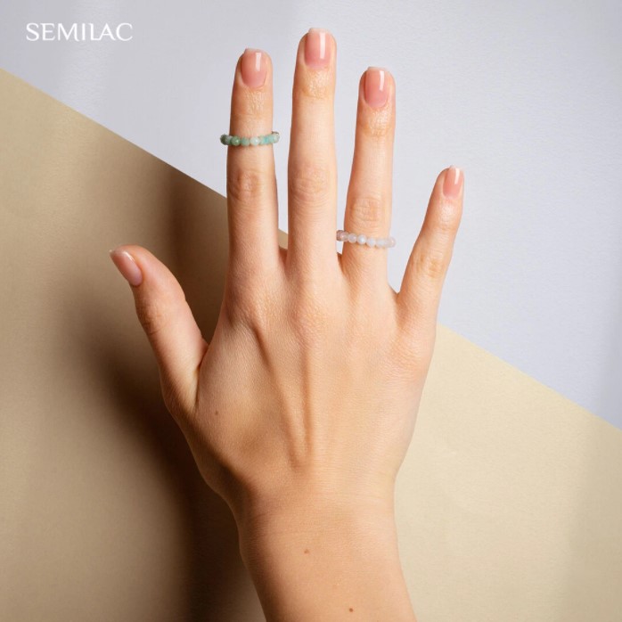 SEMILAC LAKIER HYBRYDOWY 7ml 583 SECOND SKIN NUDE Naked Nails - obrazek 3