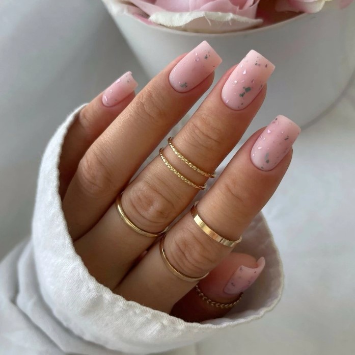 SEMILAC TOP NO WIPE 7ml T23 FLOWER FLAKES matowy - obrazek 3