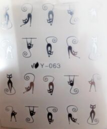 Naklejki – wodne, koty, dzikie zwierzęta, lwy, lamparty, tygrysy i węże srebrne