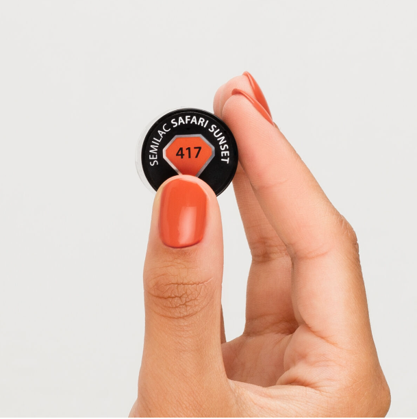 SEMILAC LAKIER HYBRYDOWY 7ml 417 SAFARI SUNSET Into Her Nature! - obrazek 4