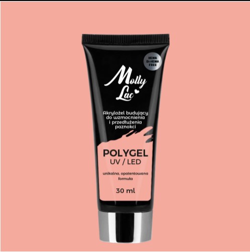 MM POLYGEL 30ml MUSK acrylgel, akrylożel budujący Hema/di-Hema free, MollyLac Nr 25