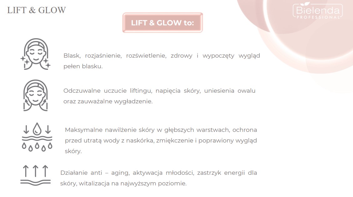 BIELENDA LIFT&GLOW KREM ROZJAŚNIAJĄCY 100ml MASAŻ KOBIDO wygładzający i rozjaśniający - obrazek 4