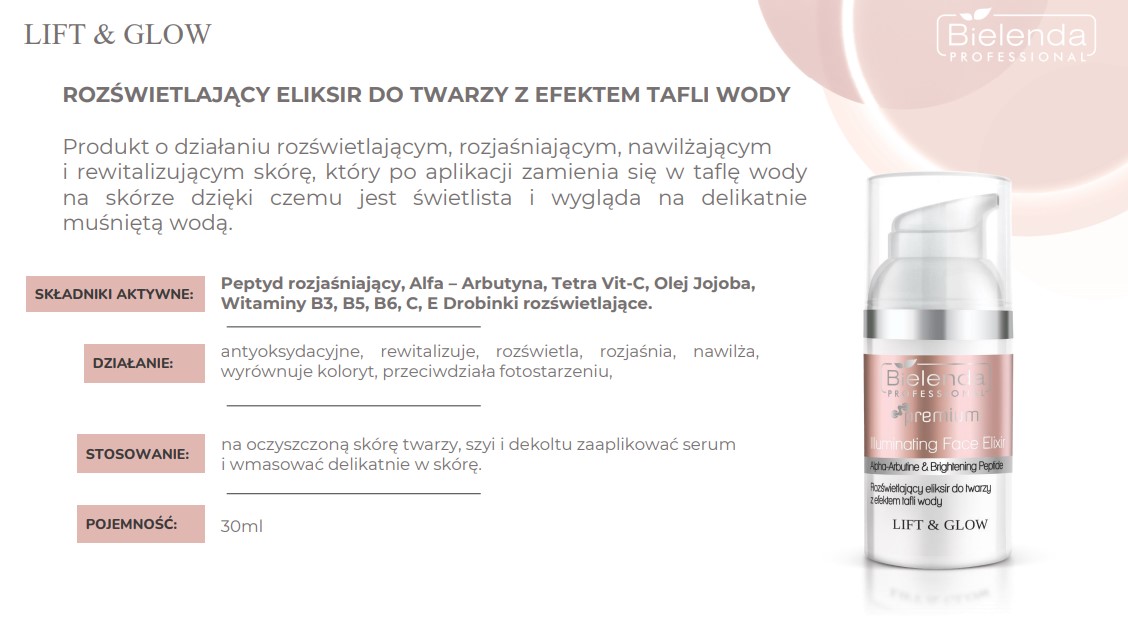 BIELENDA LIFT&GLOW KREM ROZJAŚNIAJĄCY 100ml MASAŻ KOBIDO wygładzający i rozjaśniający - obrazek 11