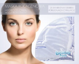 BEAUTY FACE KOLAGENOWA MASKA W PŁACIE odmładzająco-odżywcza z diamentami i drobinkami srebra