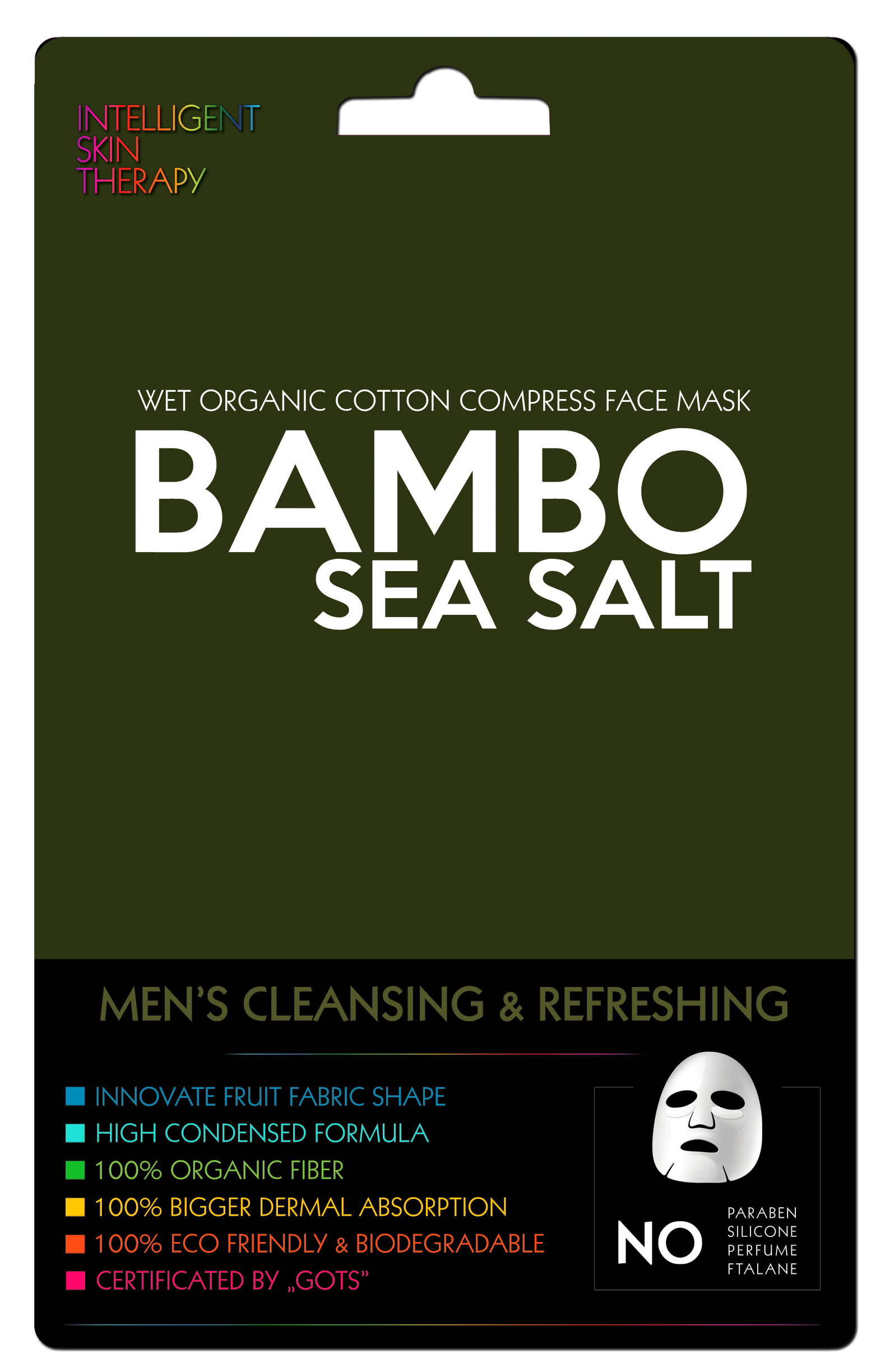 BEAUTY FACE IST EKSPRESOWA MASKA KOMPRES MEN BAMBO&SALT oczyszczająco-odświeżająca z solą morską i bambusem