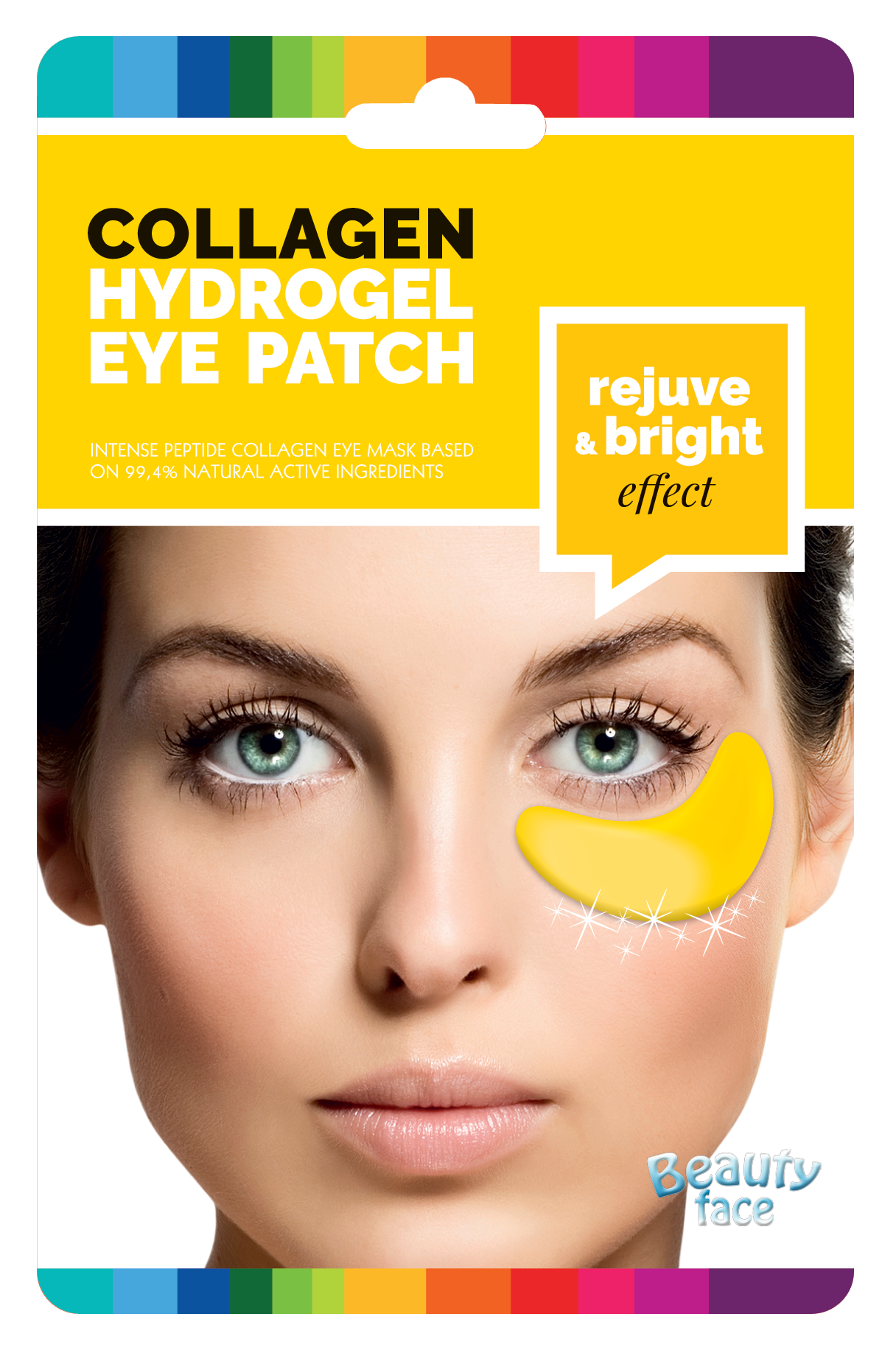 BEAUTY FACE KOLAGENOWE PŁATKI POD OCZY rozświetlające z diamentami i złotem