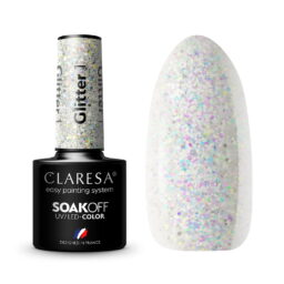 CLARESA LAKIER HYBRYDOWY 5g GLITTER 1