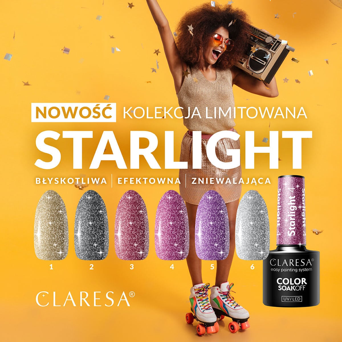 CLARESA LAKIER HYBRYDOWY 5g STARLIGHT 1 - obrazek 4
