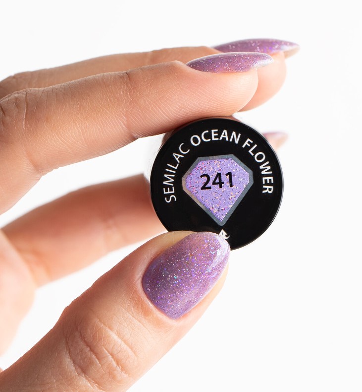 SEMILAC LAKIER HYBRYDOWY 7ml 241 OCAN FLOWER SEAQUEEN flash - obrazek 2