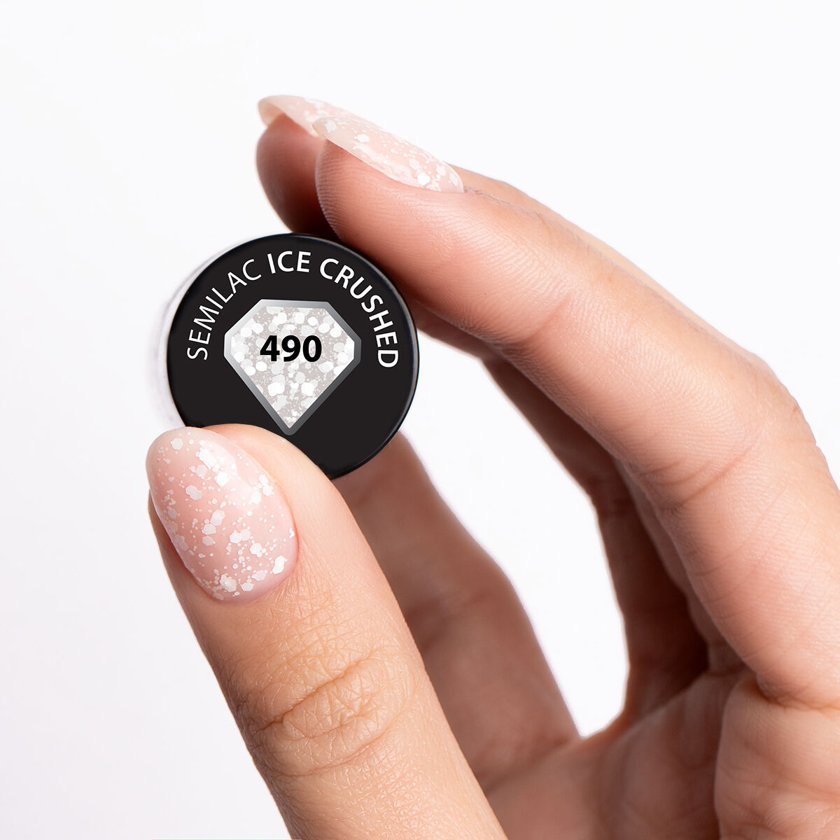SEMILAC LAKIER HYBRYDOWY 7ml 490 Ice Crushed - obrazek 3