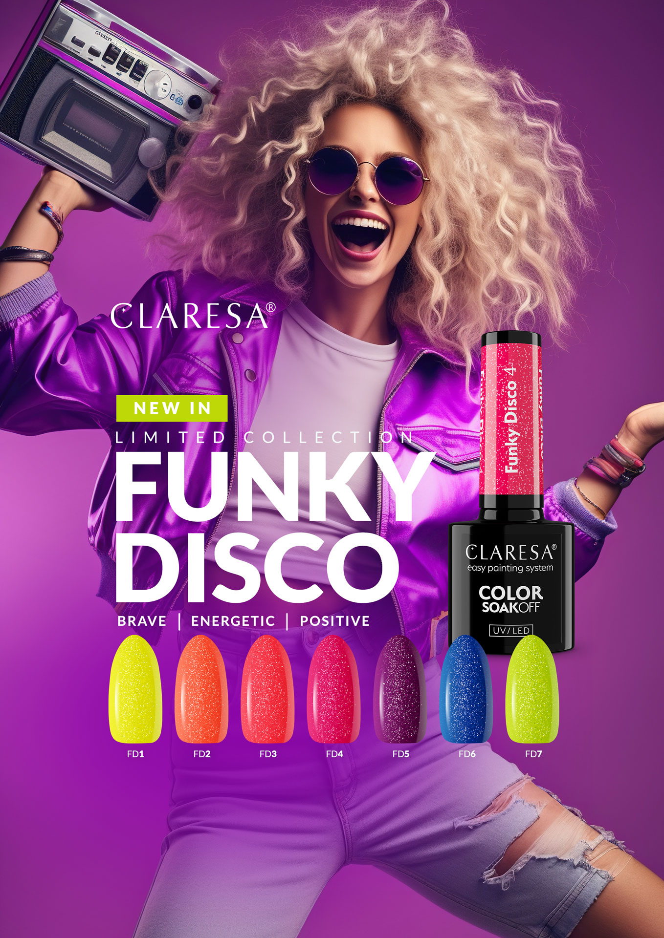 CLARESA LAKIER HYBRYDOWY 5g FUNKY DISCO 6 - obrazek 3
