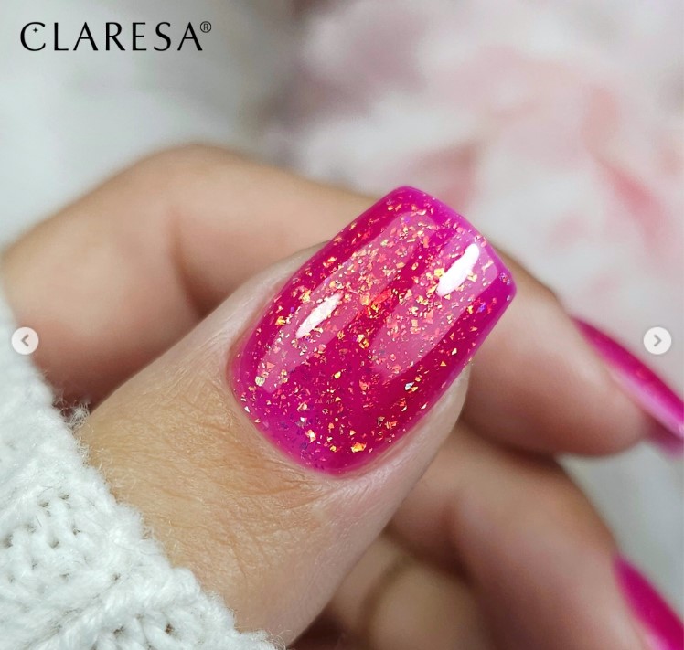 CLARESA LAKIER HYBRYDOWY RAINBOW JELLO BASE 5g PINK - obrazek 2