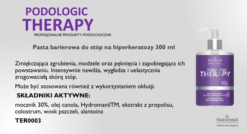 PODOLOGIC THERAPY PASTA BARIEROWA DO STÓP Z HIPERKERATOZĄ 300ml - obrazek 6