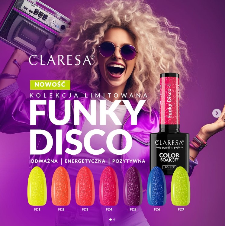 CLARESA LAKIER HYBRYDOWY 5g FUNKY DISCO 6 - obrazek 4