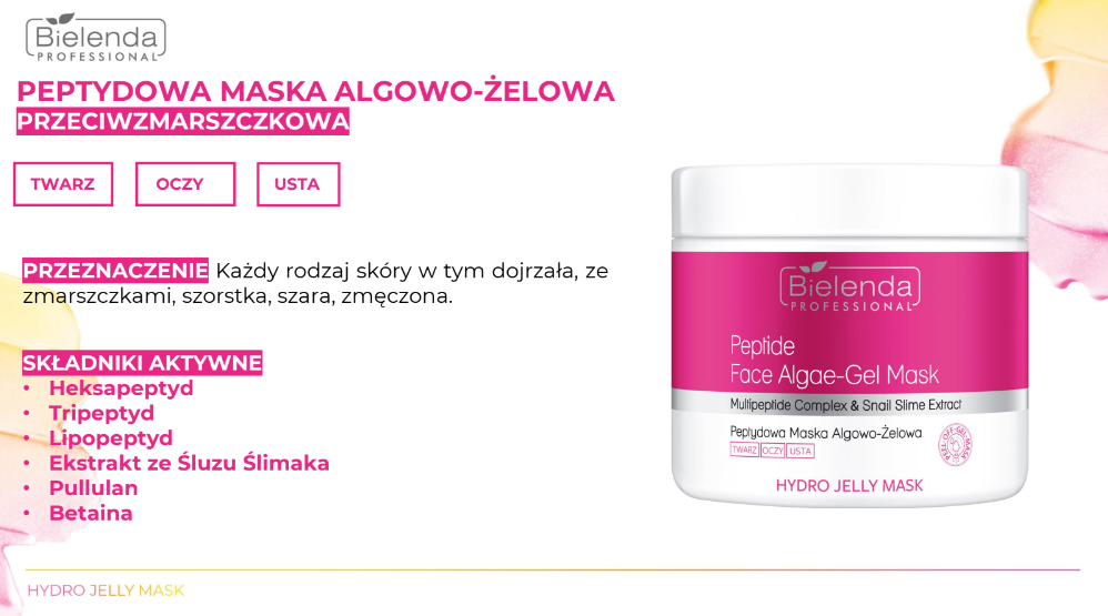 HYDRO JELLY MASK PEPTYDOWA MASKA ALGOWO – ŻELOWA 190g - obrazek 5