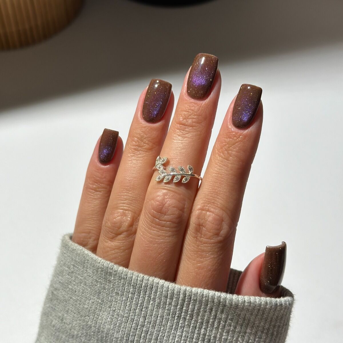 SEMILAC LAKIER HYBRYDOWY 7ml 827 AI BROWN kocie oko CAT EYE - obrazek 3