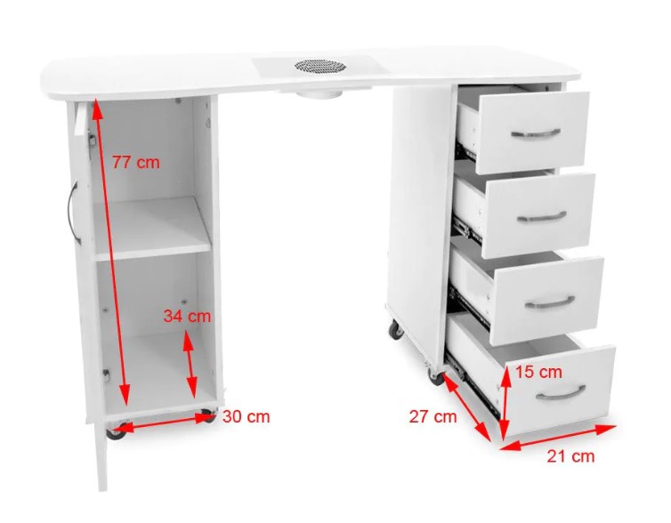 ACTIV BIURKO 2027 ZP białe dwie szafki 115632 - obrazek 3