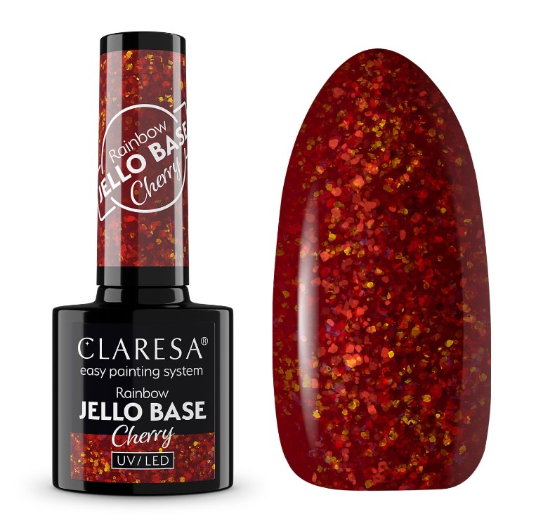 CLARESA LAKIER HYBRYDOWY RAINBOW JELLO BASE 5g CHERRY