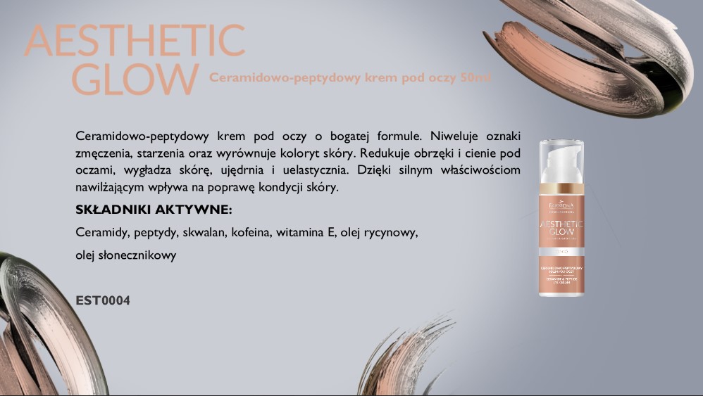 FARMONA AESTHETIC GLOW CERAMIDOWO-PEPTYDOWY KREM POD OCZY 50ml - obrazek 2