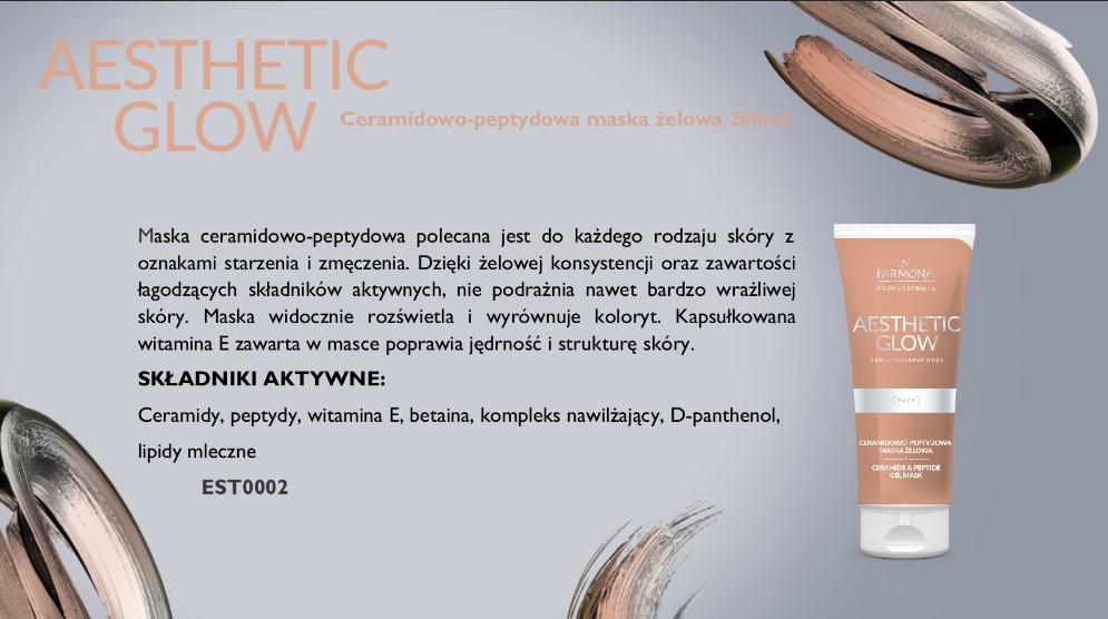 AESTHETIC GLOW CERAMIDOWO-PEPTYDOWA MASKA ŻELOWA 200ml - obrazek 6
