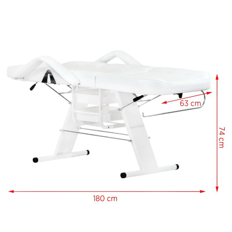 ACTIV FOTEL KOSMETYCZNY A202 z kuwetami biały 100712 - obrazek 5