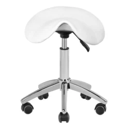 ACTIV TABORET KOSMETYCZNY AM-302 typ siodło BIAŁY 100769